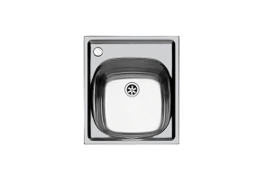 Foster Vasca ad Incasso a Bordo Standard S1000 1144 002 con Foro Miscelatore a Sinistra Finitura Spazzolato da 44x50cm