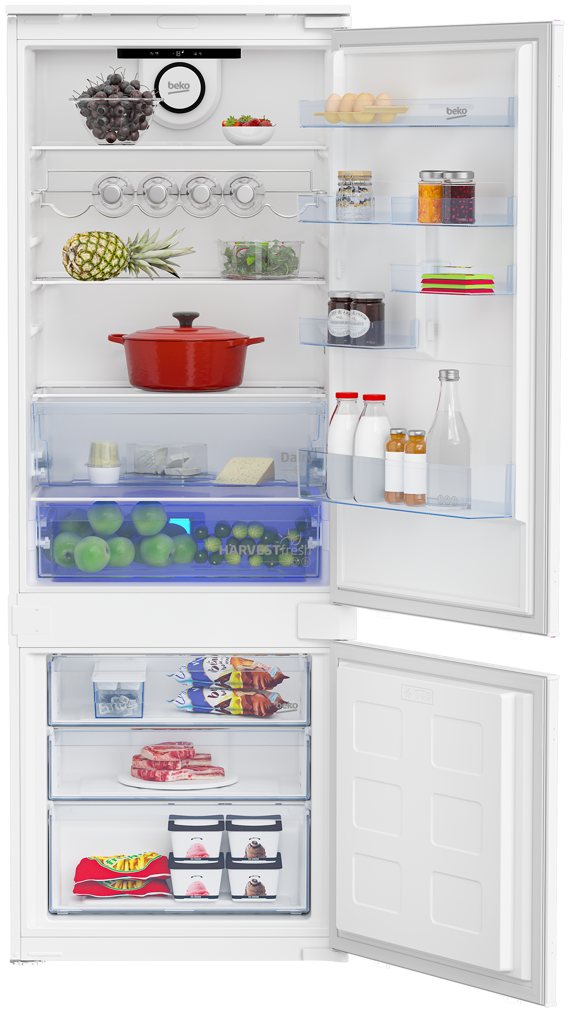 Beko -BCSE 400 E40SN Frigorifero Combinato Linea Montebianco colore Bianco 75cm Classe E