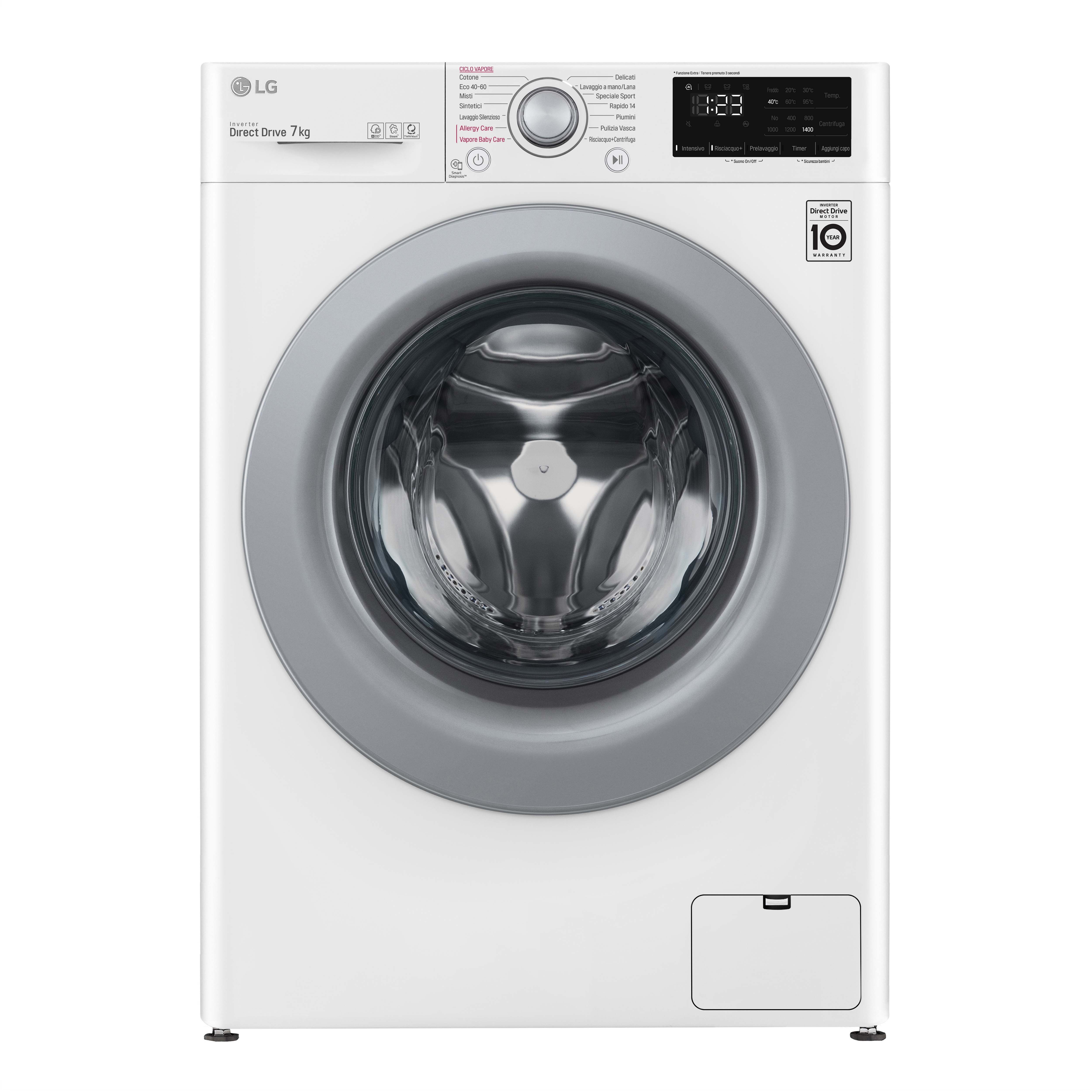 Lg F2WV3S7S4E   Lavatrice   Carico frontale   7kg   Classe D
