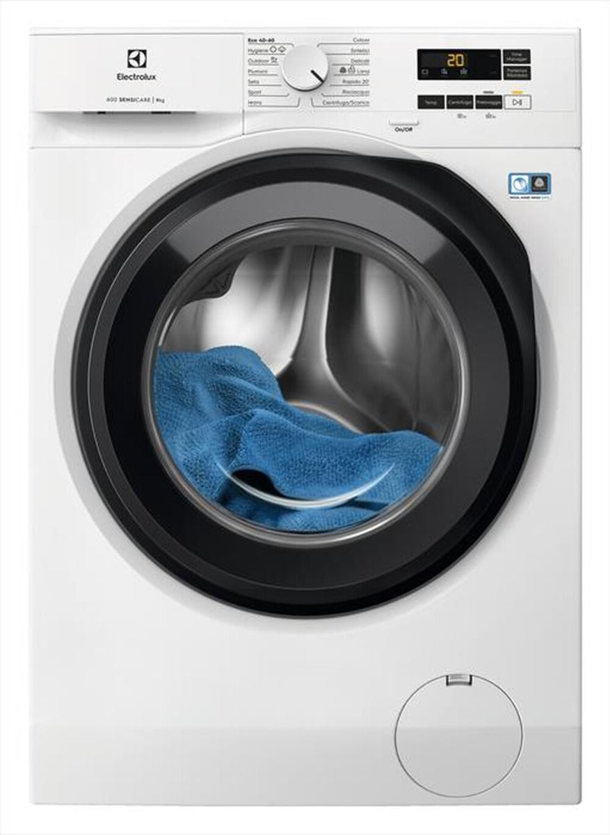 Electrolux EW6FBG19G Lavatrice 9 Kg Classe ABianco Promessa Electrolux EW6FBG19G Lavatrice 9 Kg Classe A Bianco