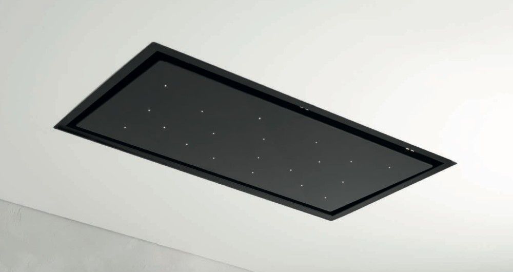 Silverline 4260 Cappa a soffitto cm 90   nero e vetro nero   motore remoto
