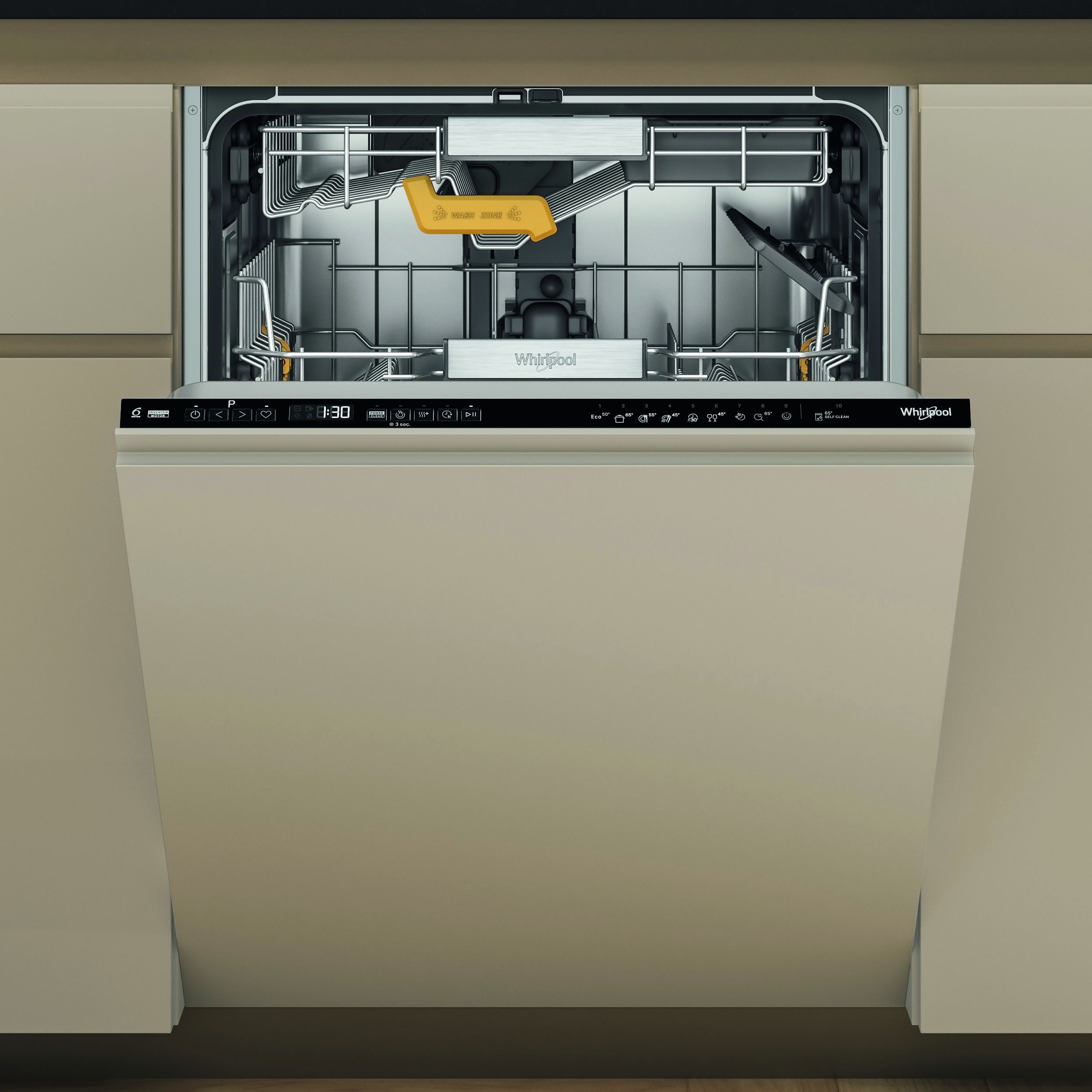 WHIRLPOOL W8IHP42L - LAVASTOVIGLIE INCASSO 14 COPERTI 10 PROGRAMMI 42DB 3 CESTO - SPACE CLEAN