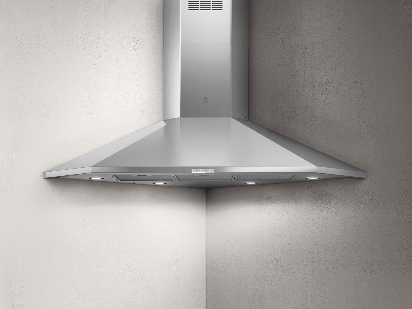Elica PRF0121267A Acuta IXF100 cappa a parete angolare da 100 cm in acciaio inox versione Filtrante