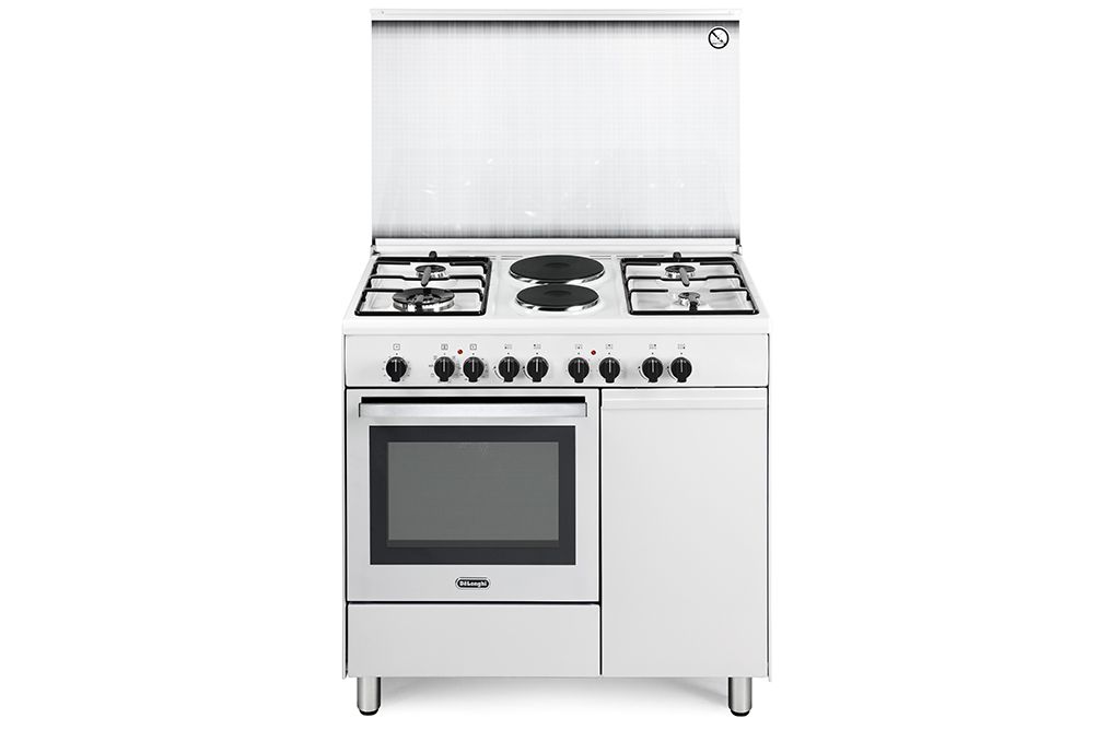 Delonghi DEMW 96 B42 ED Cucina forno elettrico multifunzione Design Piano acciaio inox stampato Bianco