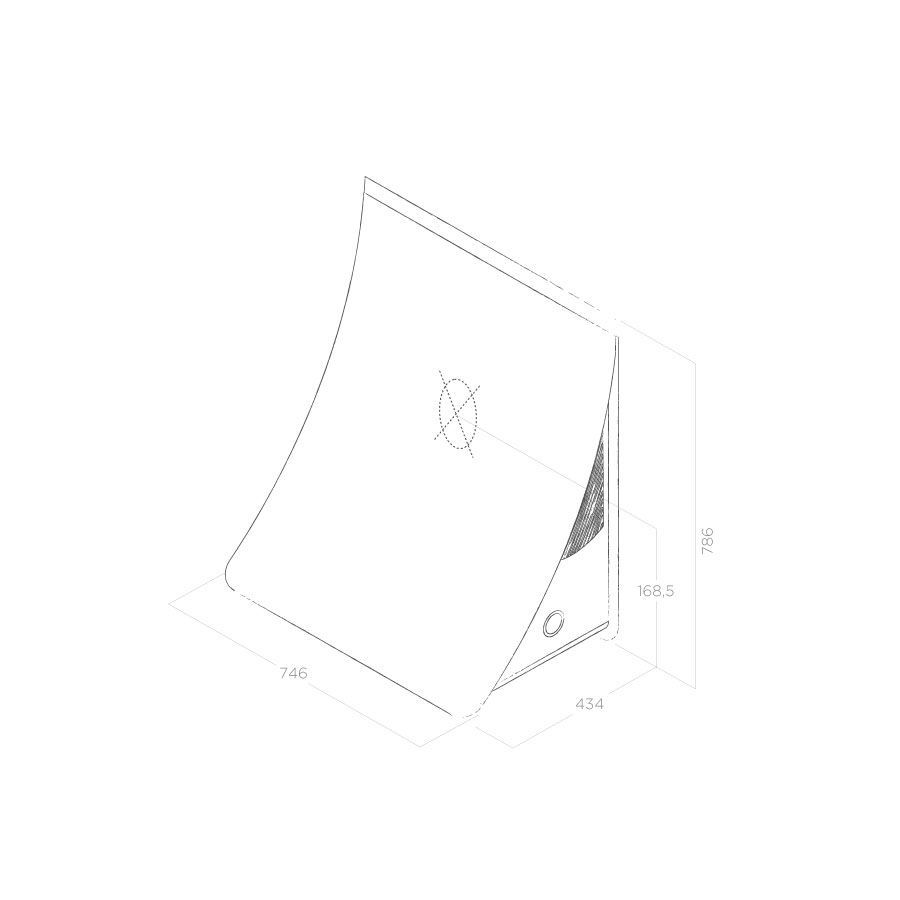 Elica PRF0098374 Nuage PaintableF75 cappa a parete da 75 cm in acciaio inox aisi 304 + bianco verniciabile versione Filtrante