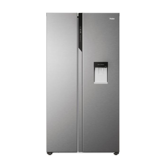 Haier HSR5918DWMP a' Frigorifero Side by Side a' libera installazione a' 521 lt a' dispenser acqua a' display incorporato a' luce led a' inox a' classe D