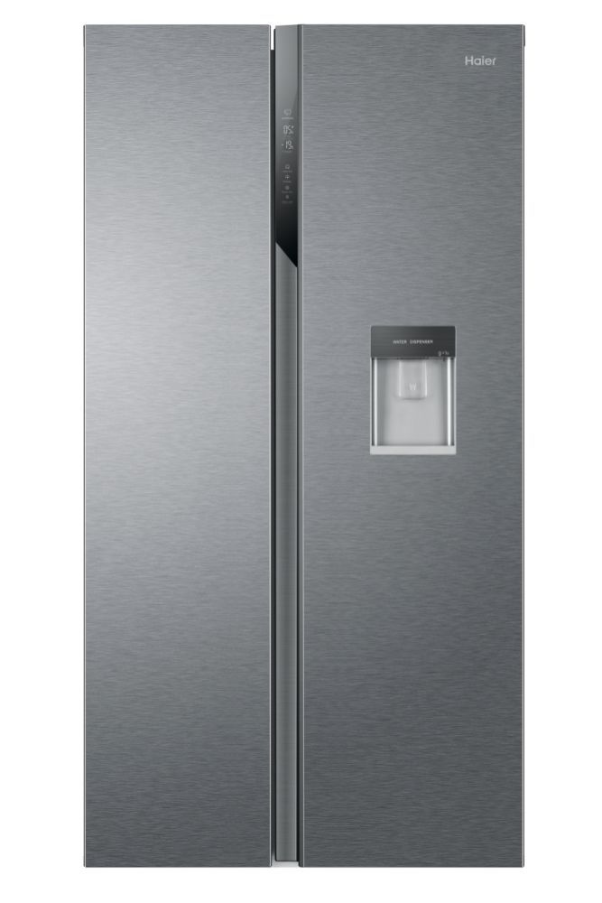 Haier H178W900D647 a' Frigorifero Side by Side a' libera installazione a' larghezza 90 cm a' dispenser acqua esterno a' silver a' classe E