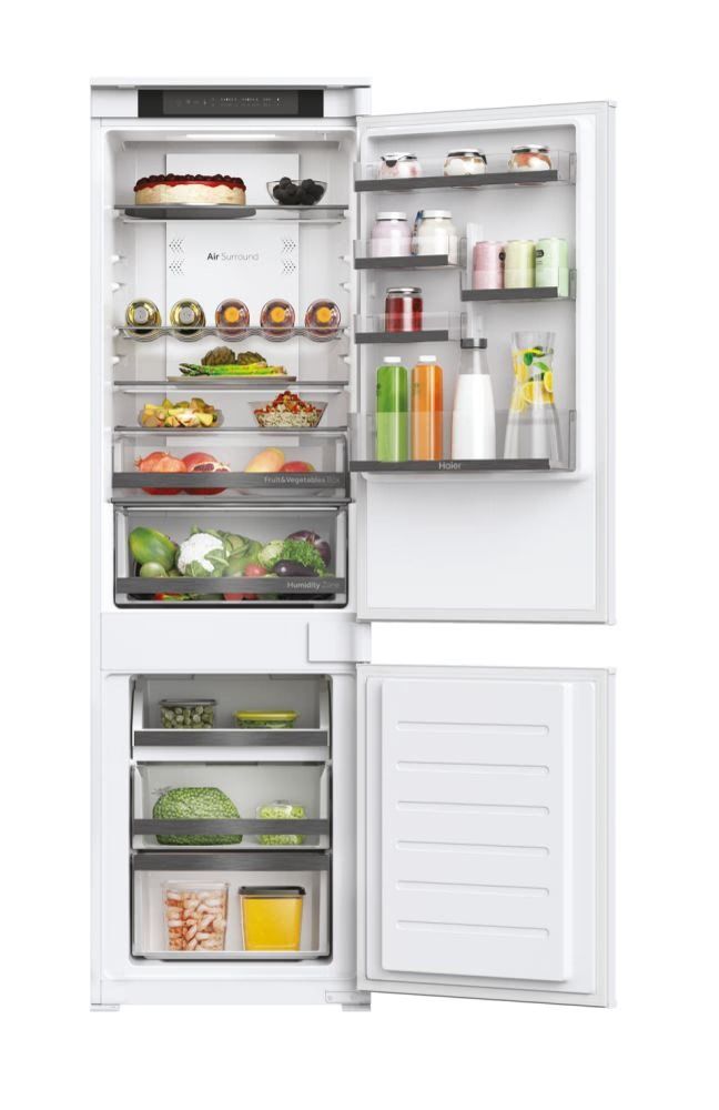 Haier HBW5518F - Frigorifero da incasso - combinato - 248 lt - NoFrost - Wi-Fi - app hOn - illuminazione led - porte reversibili - classe E