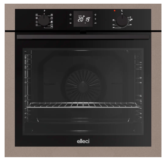 Elleci FGPP60243NS Forno termoventilato serie Plano Plus con cornice colorata 60 cm
