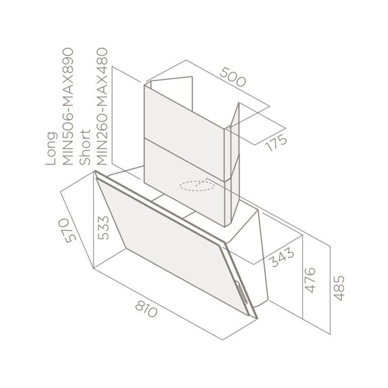 Elica PRF0094251 ELLE BLF80 cappa a parete da 80 cm in vetro nero versione filtrante Promessa Elica PRF0094251 ELLE BLF80 cappa a parete da 80 cm in vetro nero versione filtrante
