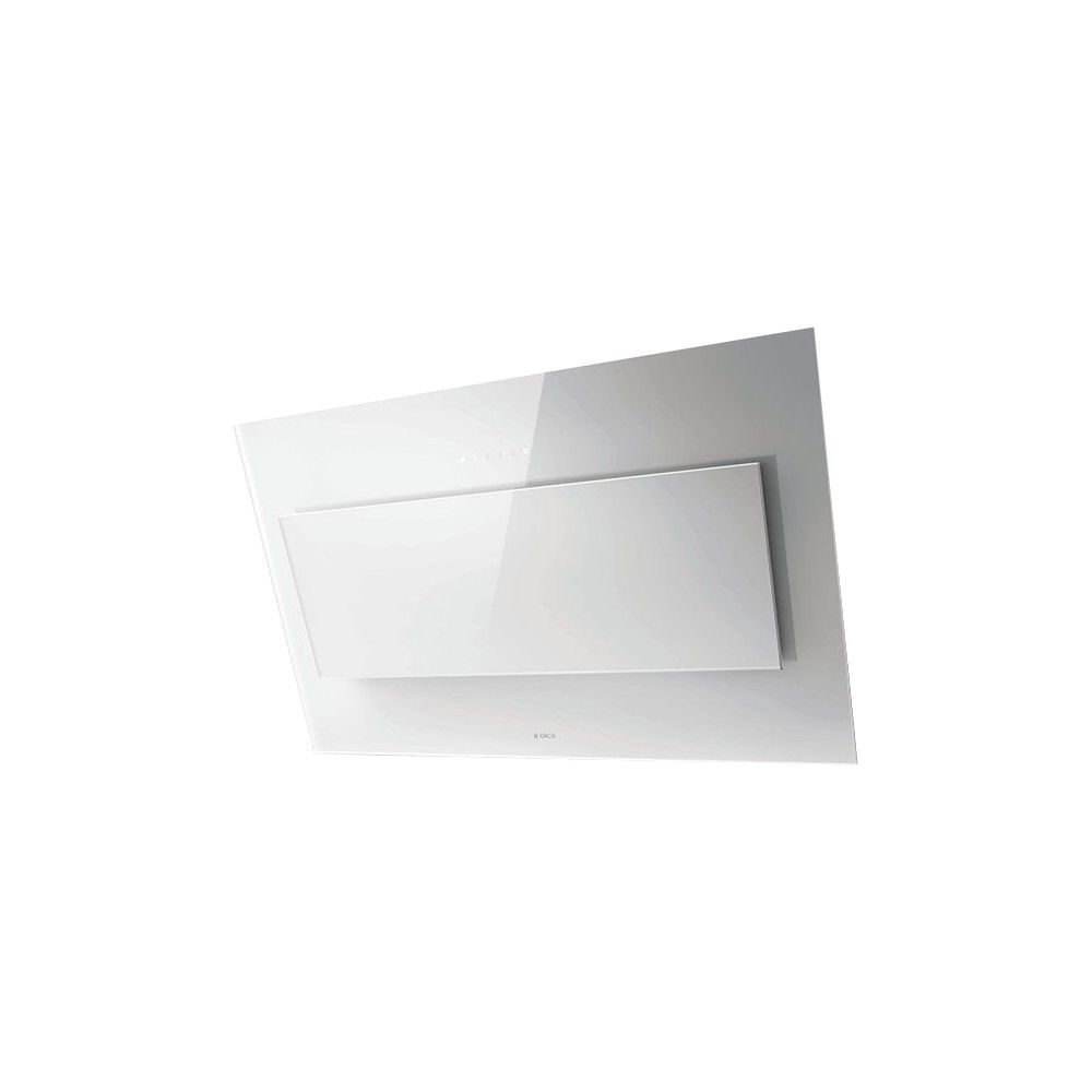 Elica PRF0079554B Vertigo WH/F/90 cappa a parete da 90 cm in vetro bianco versione Filtrante