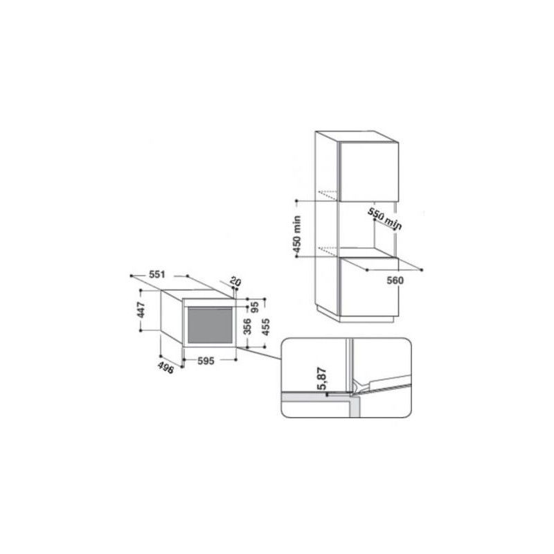 Whirlpool W7 MS450 - Forno compatto a vapore linea W7 Classe A